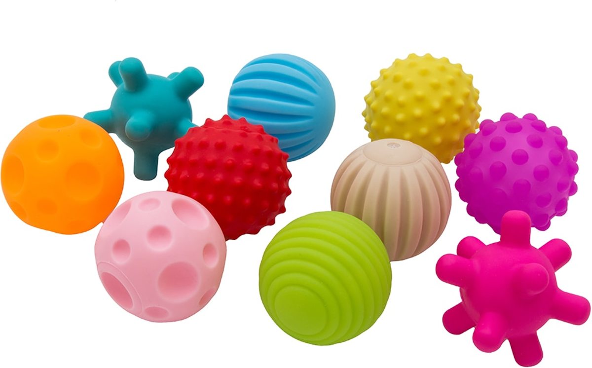 10 Stuks Educatieve Baby Speelgoed Ballen Multifunctioneel | Multicolor | Speel Accessoires